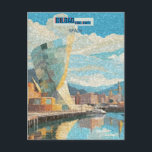 Postal Bilbao España Art Print, Bilbao Art Illustrat<br><div class="desc">Bilbao España Art Print,  Bilbao Art Ilustracion,  Bilbao Minimal Design Poster</div>