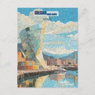 Postal Bilbao España Art Print, Bilbao Art Illustrat