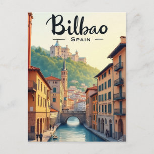 Postal Bilbao España Arte Vintage Viajes