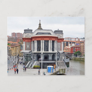 Postal Bilbao. Mercado Ribera. Mercado de la Ribera.