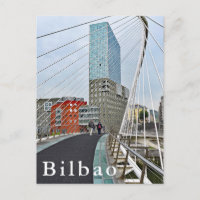 Bilbao. Zubizuri o el puente Campo Volantin.
