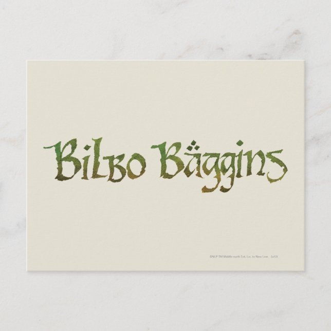 Postal BILBO BAGGINS™ Texturizado (Anverso)