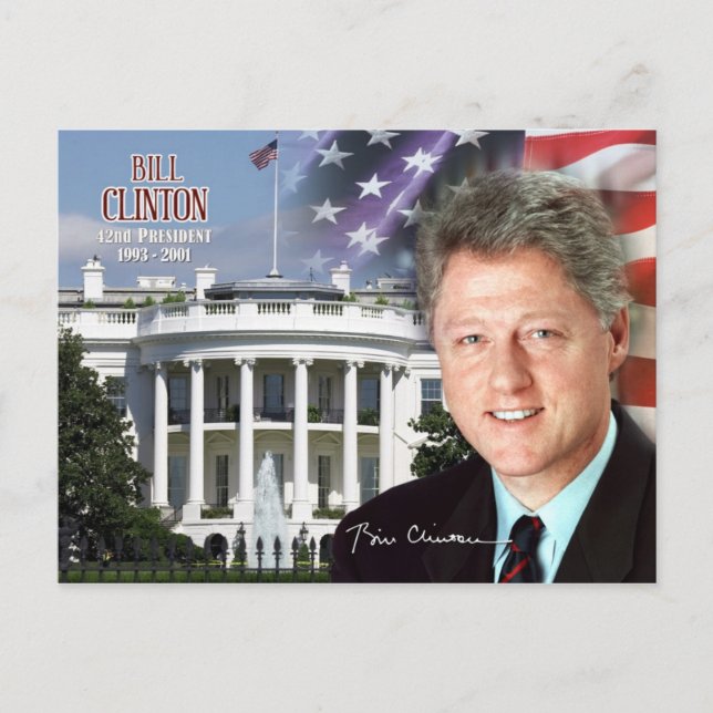 Postal Bill Clinton - 42° Presidente de los Estados Unido (Anverso)