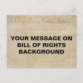 Postal Bill of Rights Customizable Template Postcard