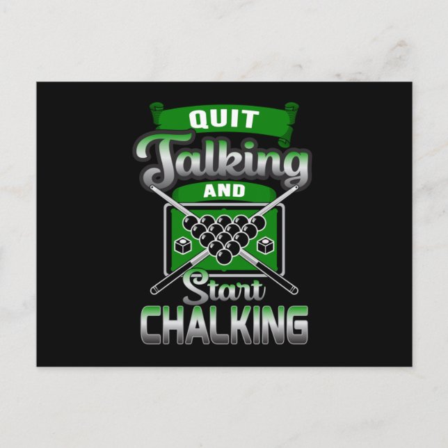 Postal Billar Snooker Billiard 8 Ball Billiards Divertido (Anverso)