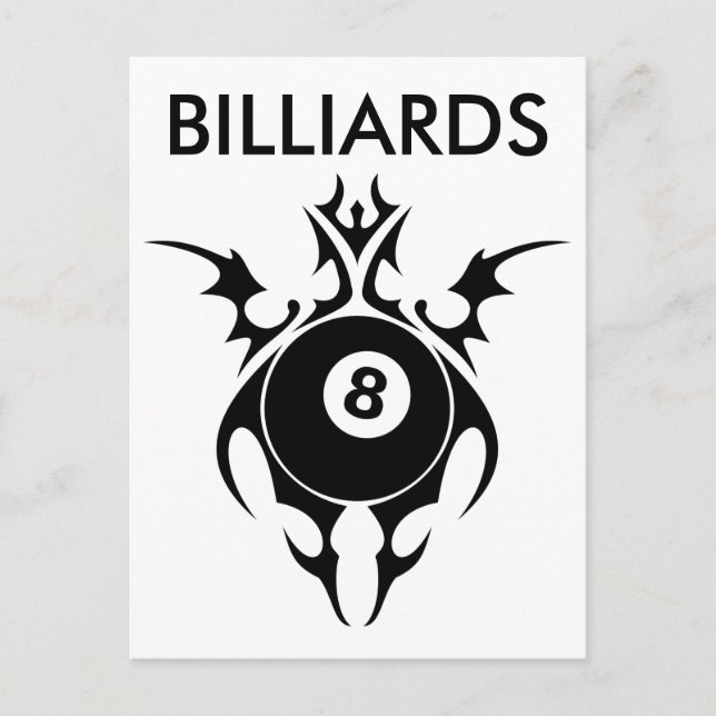 Postal billares tribales (Anverso)