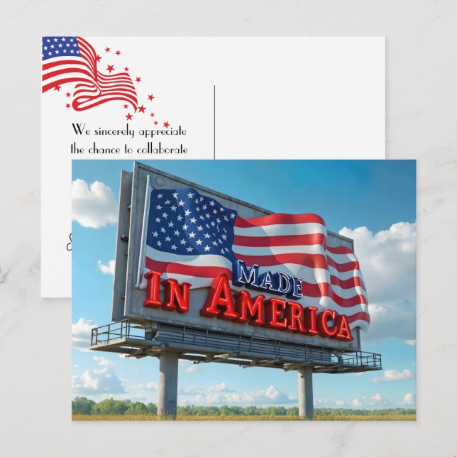 Postal Billboard Hecho En Estados Unidos (Anverso / Reverso)