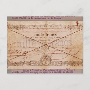 Postal Billete de 1000 francos de 8 floreal, An X
