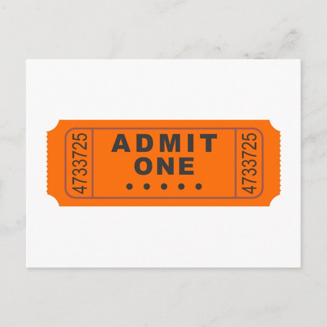 Postal Billete de cine (Anverso)