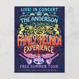 Postal Billete de concierto de la banda de Reunión Famili