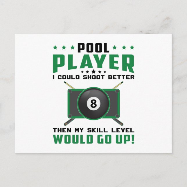 Postal Billiard 8 Ball Billiards Gift Idea (Anverso)