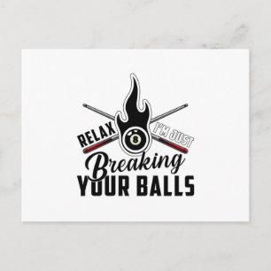 Postal Billiard Snooker 8 Ball Billiards Divertido regalo