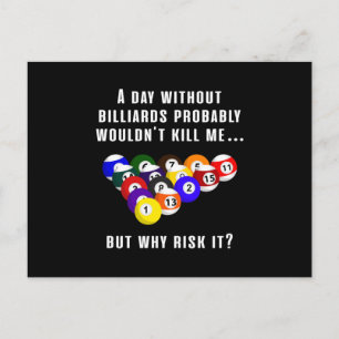Postal Billiard Snooker Pool Billiards 8 Ball Funny Gift
