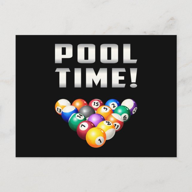 Postal Billiard Snooker Pool Billiards 8 Ball Funny Gift (Anverso)