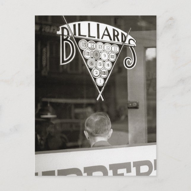 Postal Billiards Hall, 1938 (Anverso)