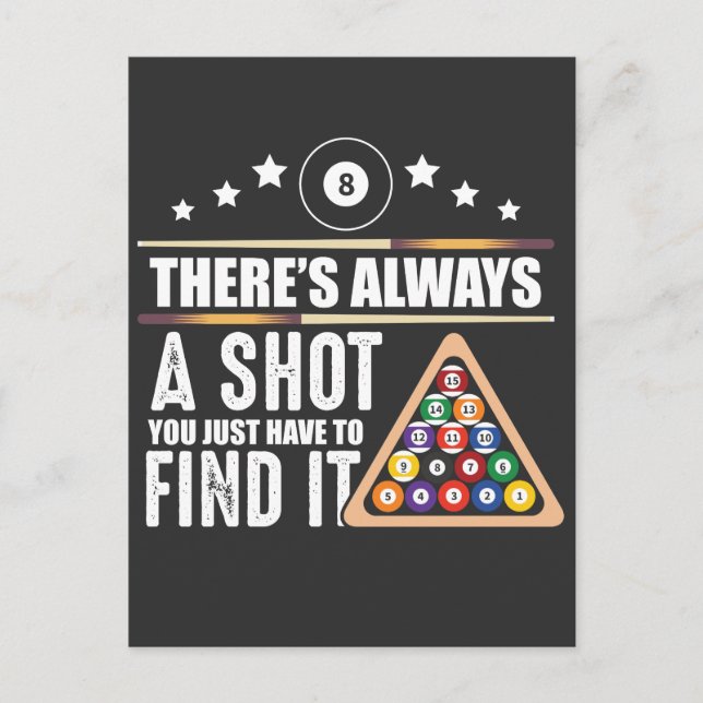 Postal Billiards Team Pool Player Gift para fans de Snook (Anverso)