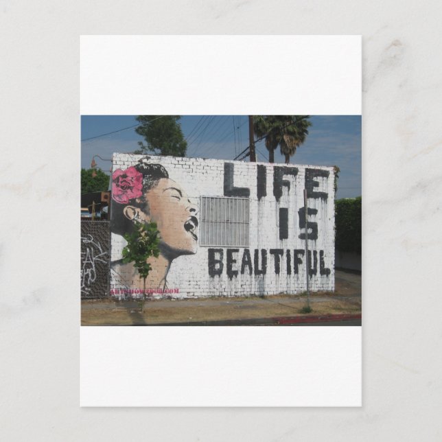 Postal Billie Holiday Street Art (Anverso)