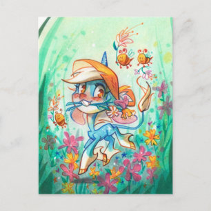 Postal Billie y las abejas