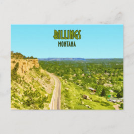 Postal Billings Montana Rim Rocks Vintage