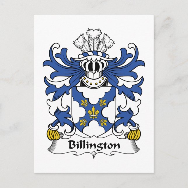 Postal Billington Family Crest (Anverso)