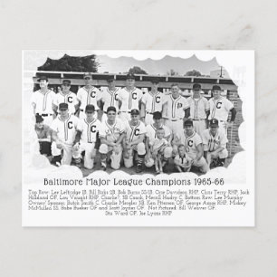 Postal BILLY BIRKS 1965-66 BÉISBOL - Postcar