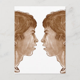 Postal Billy... Retrato de perfil doble 2004