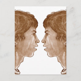 Postal Billy... Retrato de perfil doble 2004