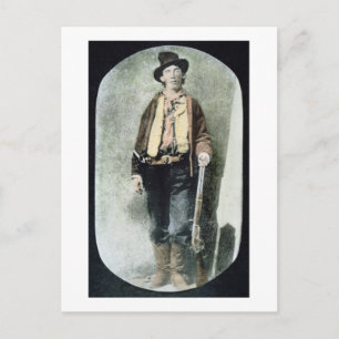 Postal Billy the Kid (grabado de colores)