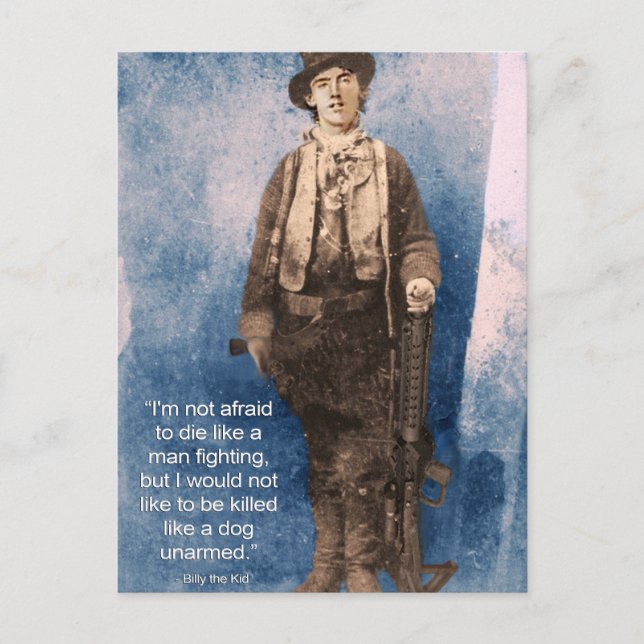 Postal Billy the Kid Quote (Anverso)