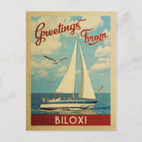 Biloxi Postcard Vintage Mississippi
