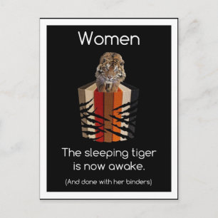 Postal Binders llenos de mujeres dormían regalos de tigre