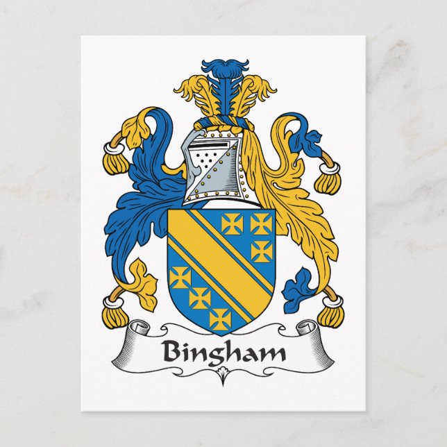 Postal Bingham Family Crest (Anverso)