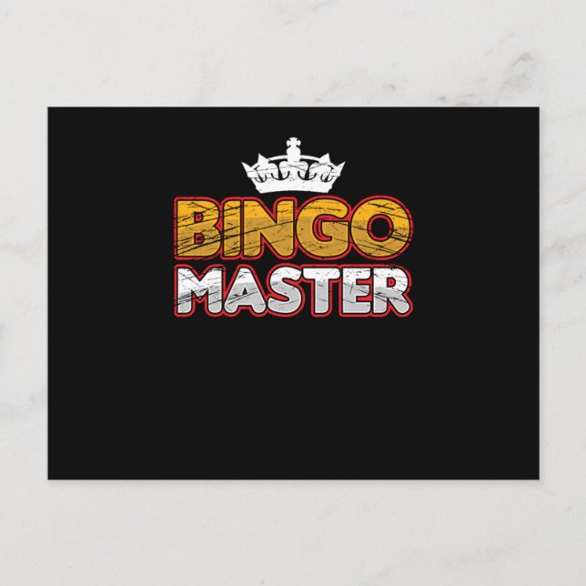 Postal Bingo Master Lucky Game Player Gambler Gi (Anverso)
