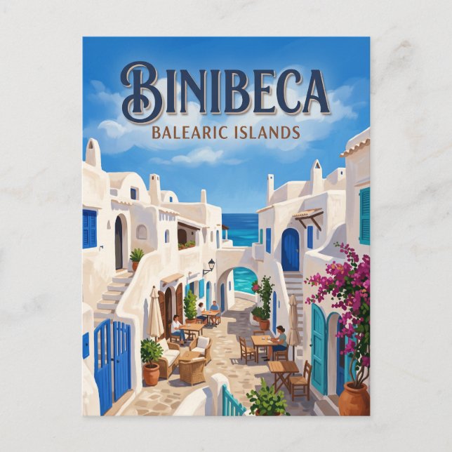 Postal Binibeca Vell España (Anverso)