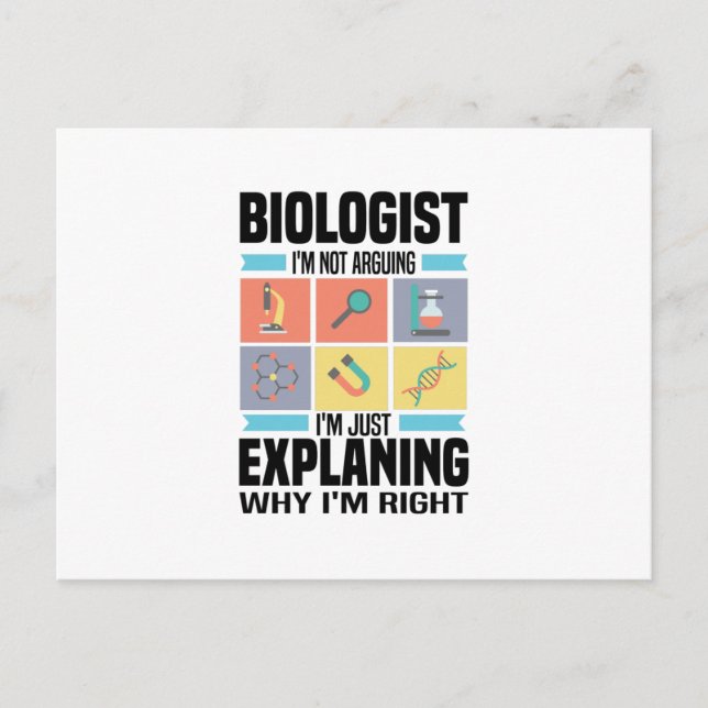 Postal Biology Gifts | Biologists Teacher Science Student (Anverso)