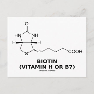Postal Biotina (Vitamina H O B7) Molécula química