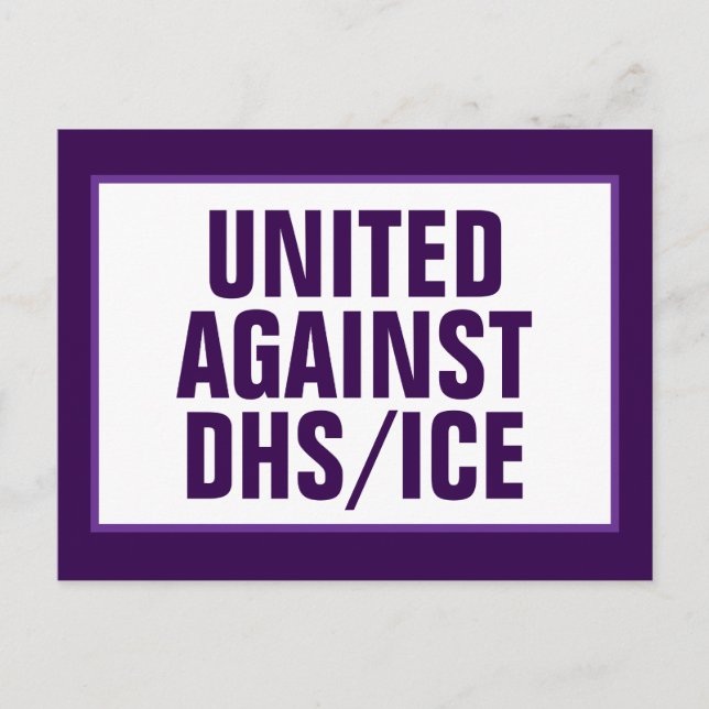 Postal Bipartisan United Against DHS/ICE/CBP (Anverso)