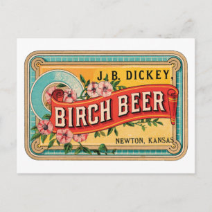 Postal Birch Beer JB Dickey, Newton Kansas