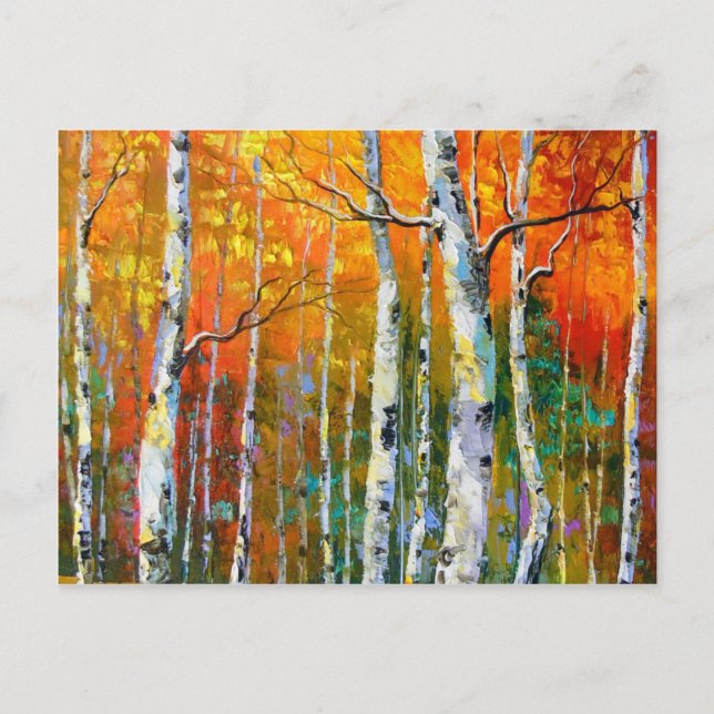 Postal Birch en la luz del sol (Anverso)