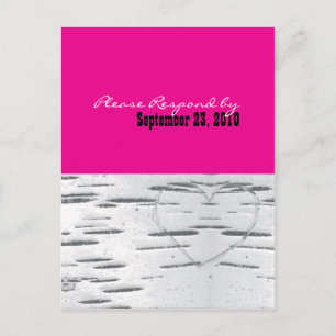 Postal Birch moderno rosa caliente