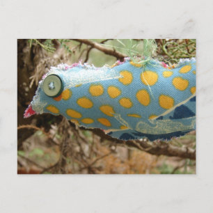 Postal Birdie Dot de polka amarilla