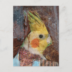 Postal Birdie Mixed Media