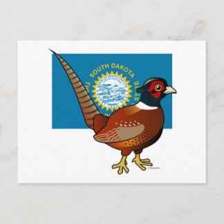 Postal Birdorable estado de Dakota del Sur: Pheasant comú