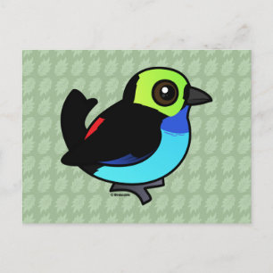 Postal Birdorable Paradise Tanager