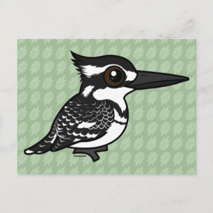 Postal Birdorable Pied Kingfisher