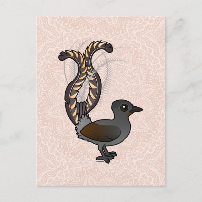 Postal Birdorable Superbird Lyrebird (Anverso)