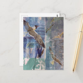 Postal Birds mixed media collage