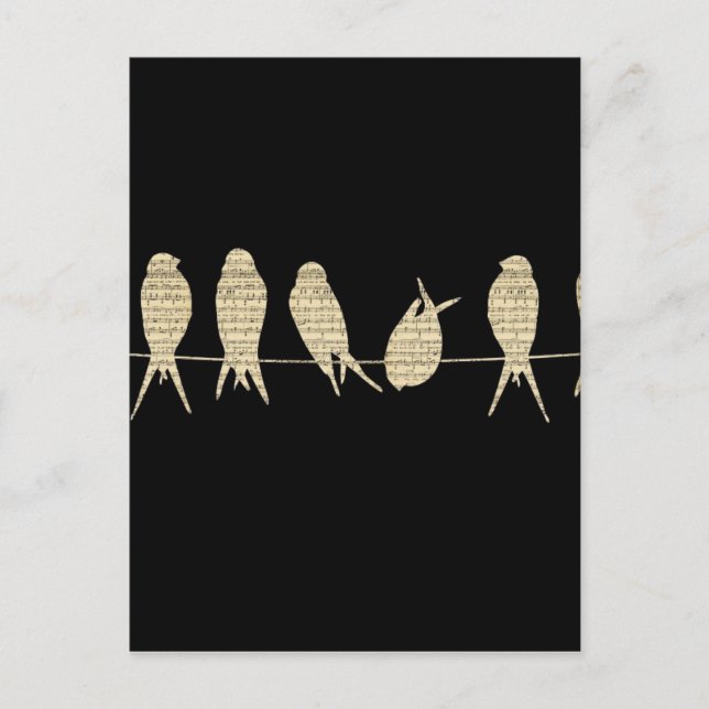 Postal birds-wire-musical-notes.jpg (Anverso)