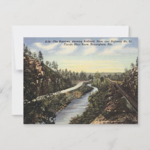 Postal Birmingham AL, The Narrows, Railroad, años 40