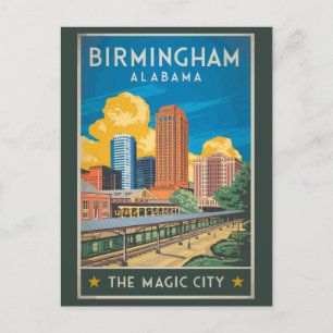 Postal Birmingham Alabama Viajes Arte Vintage